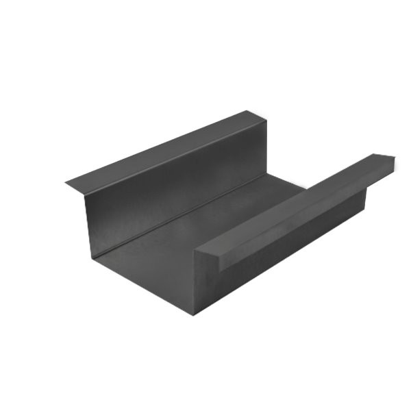 Cheneau aluminium laqué Ep. 0,90 ardoise 7015 Larg. 500