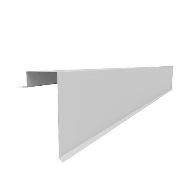 Bande de rive alu laqué DF  Ep. 0,90 Blanc Ral