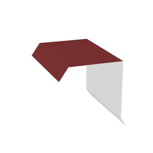 Bande de rive laque Ep. 0,60 Rouge brun RAL 3011/Blanc RAL 9010  AZ 2 M00