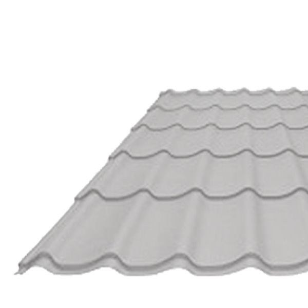 Tuile laquee Ep. 0,50 Blanc  / Rouge brun