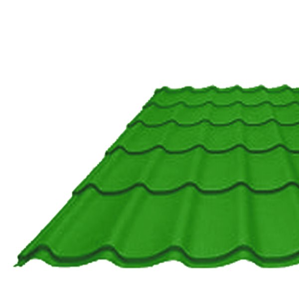 Tuile laquee Ep. 0,60 Vert jaune / Gris graphite