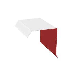 Bande de rive laque Ep. 0,50 Blanc RAL 9010 / Rouge brun RAL 3011 AZ 2 M00