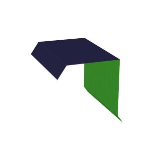 Bande de rive laque Ep. 0,60 Gris graphite RAL 7024/ Vert jaune RAL 6001 AZ 2M00