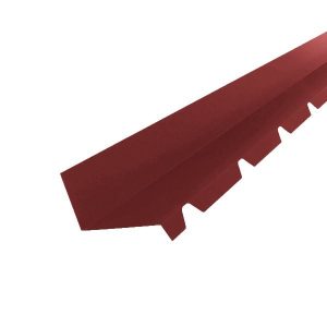 Solin crante laque Ep.0,60 Rouge brun RAL 3011/Blanc RAL 9010  AZ 1 M74