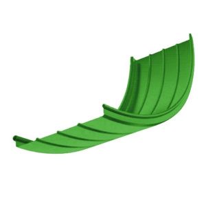 Nervuré cintré laqué 0,60 Vert jaune  / Vert bornéo