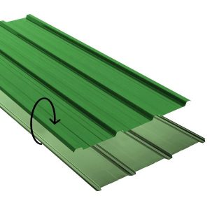 Nervuree laquee Ep. 0,60 Vert bornéo /Vert jaune