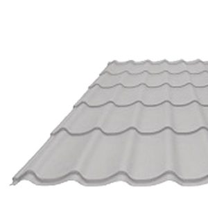 Tuile laquee Ep. 0,60 Blanc / Rouge brun